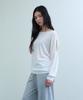 Uusoo Linen Blend Cut-Out Top_ Ivory