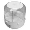 Rotating Rice Dispenser 13.2lb Capacity 6 Grid Airtight One Click Output Dry Food Storage Container for Grain Beans
