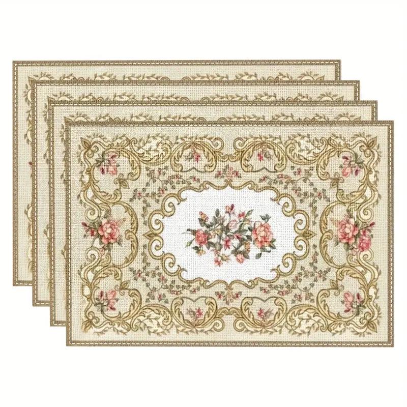 Printed Festival Party Placemats: Stain-Proof, Heat-Resistant Table Decoration