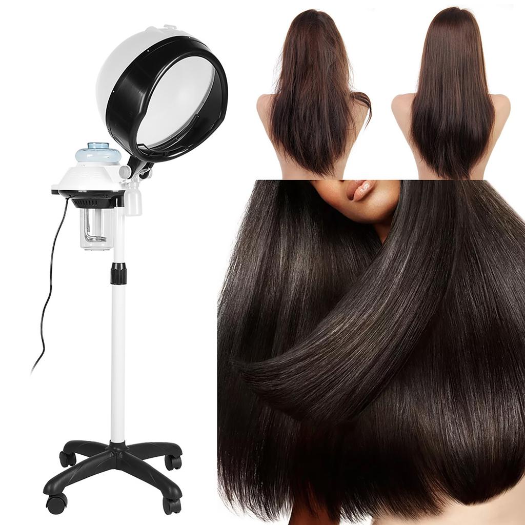 Floor Stand Salon Hair Steamer Heater Dyeing Perming Oil Treatment Machine Hairdressing ToolUS Plug