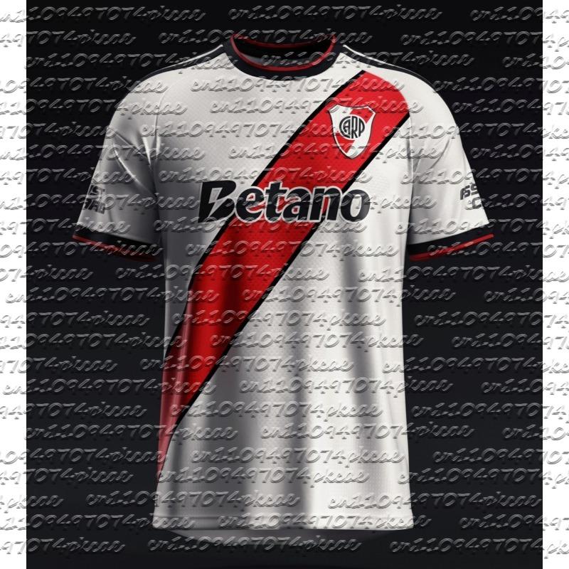 Naujas madingas River Plate 2027 namų komplektas futbolo marškinėliai vyrams suaugusiems greitai džiūstantys pralaidūs orui futbolo gerbėjų marškinėliai sportinis viršus