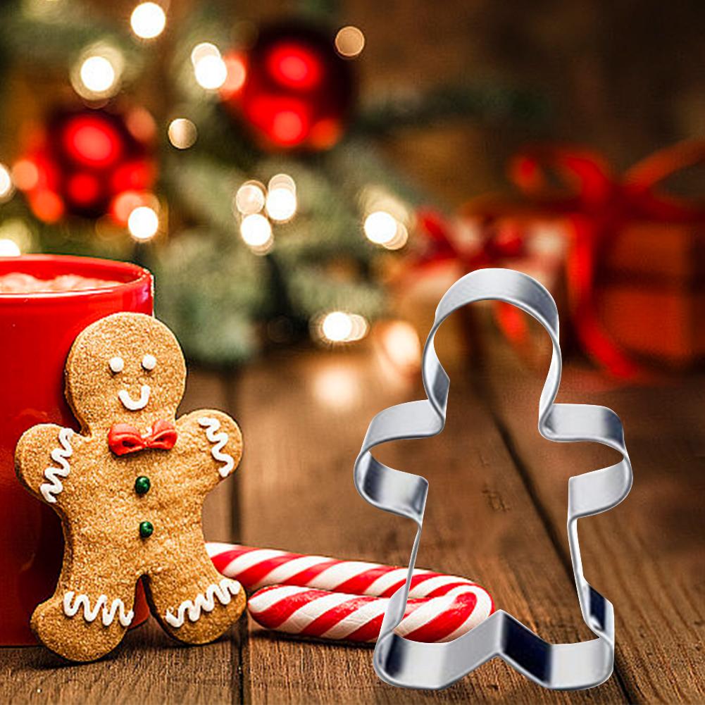 14/28Pcs Hand Christmas Cookie Cutters Stainless Steel Cookie Cutting Mold DIY 3D Cookie Cutter for Making Muffins Biscuits