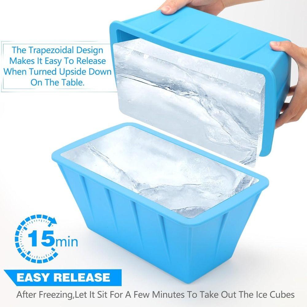 Extra Large Large Ice Cube Mold Foldable Extra Large Ice Box Efficient Ice Blocks Maker  Ice Bricks