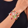Christmas Combination Bracelet Creative Colorful Acrylic Santa Snowflake Stretch Beaded Bracelet Kids Merry Christmas Gift Favor