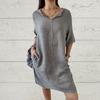 Spring/Autumn Women's Clothing V-Neck Loose Casual Dress New Style