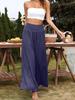 Summer Khaki Casual Cotton Linen High Waist Pants For Women Office Lady Loose Trousers Fashion Solid Baggy Pants Spodnie