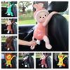 Cute Car Tissue Box For Backseat Plush Material Cartoon Character Design