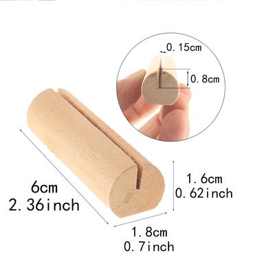 20/40/60/100PCS Wood Place Card Holders Wooden Table Number Stands Wedding Sign Rustic Message Name Display Stand Wedding