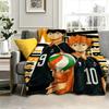 Haikyuu Volleyball Jugend Flanelldecke Warm Weich Halloween Weihnachten Sofa Warm Gemütlich Dekoratives Dekor Geschenk für Alle Jahreszeiten
