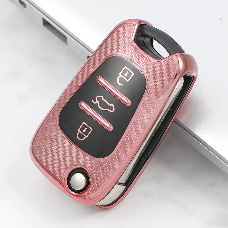 For Hyundai I20 I30 Ix20 Ix25 Ix35 Elantra Accent TPU Car Key Case Cover for KIA Sportage Rio 3 Soul Optima Ceed Pro K5 K2 Pride