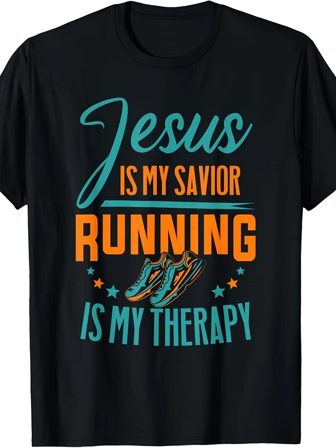 Marathoner Jesus Is My or Running Is My Relax Unisex T ShirtSame Style 2026 Summer Shirt Sleeved Printed T Shirt 180G S разноцветный