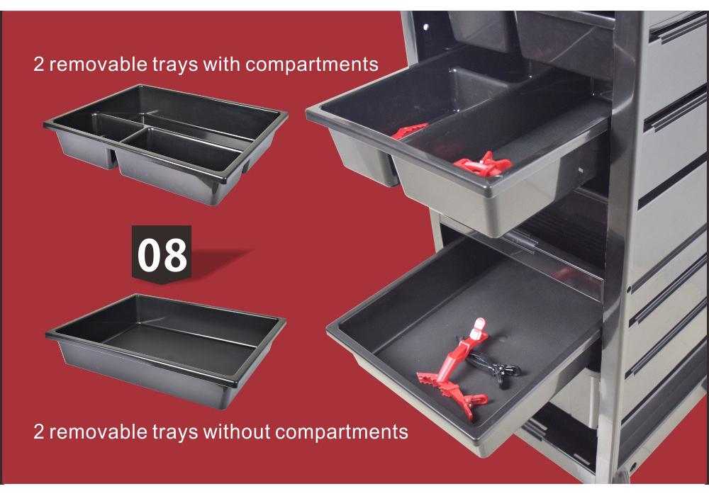 KingWin Hair Salon Storage Trolley: Drawer-Type Cart for Hairdressing Tools
