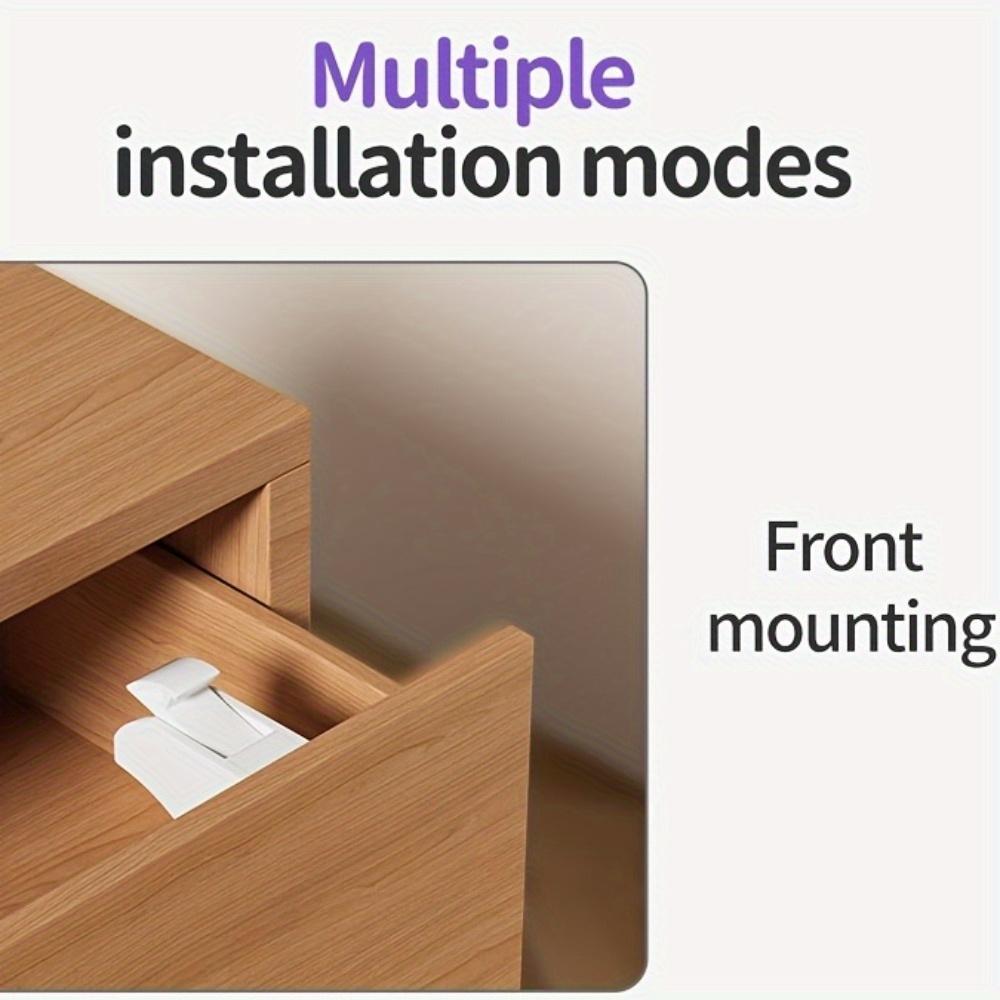 2/4 Locks + 1 Key, Child-Proof Magnetic Locks for Cabinets And Drawers, Invisible Multifunctional Locks.