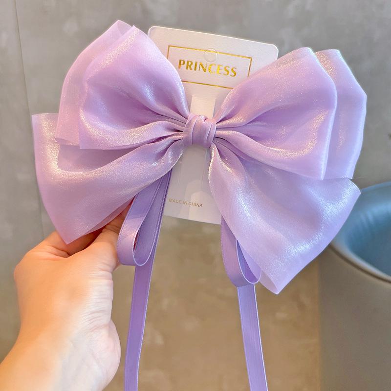 Extra Large Fairy Bow Hair Clip for Girls - High-End Streamer Bowknot Children's Accessory