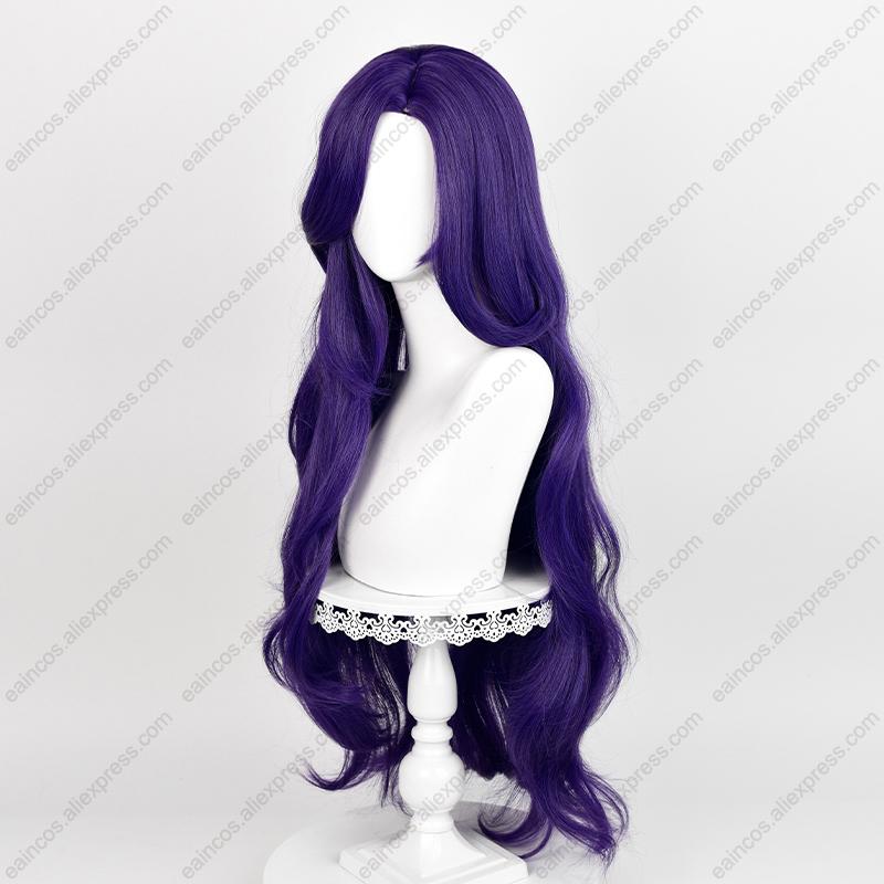 Rarity Cosplay Wig 90cm Long Dark Purple Curly Wigs Heat Resistant Synthetic Hair