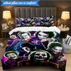 Abstract clown Pattern 3pcs K-pop music group Bedding set,Ideal for Bedroom, Dormitory,Including Duvet Cover And 2pcs Pillowcases,Fan gifts