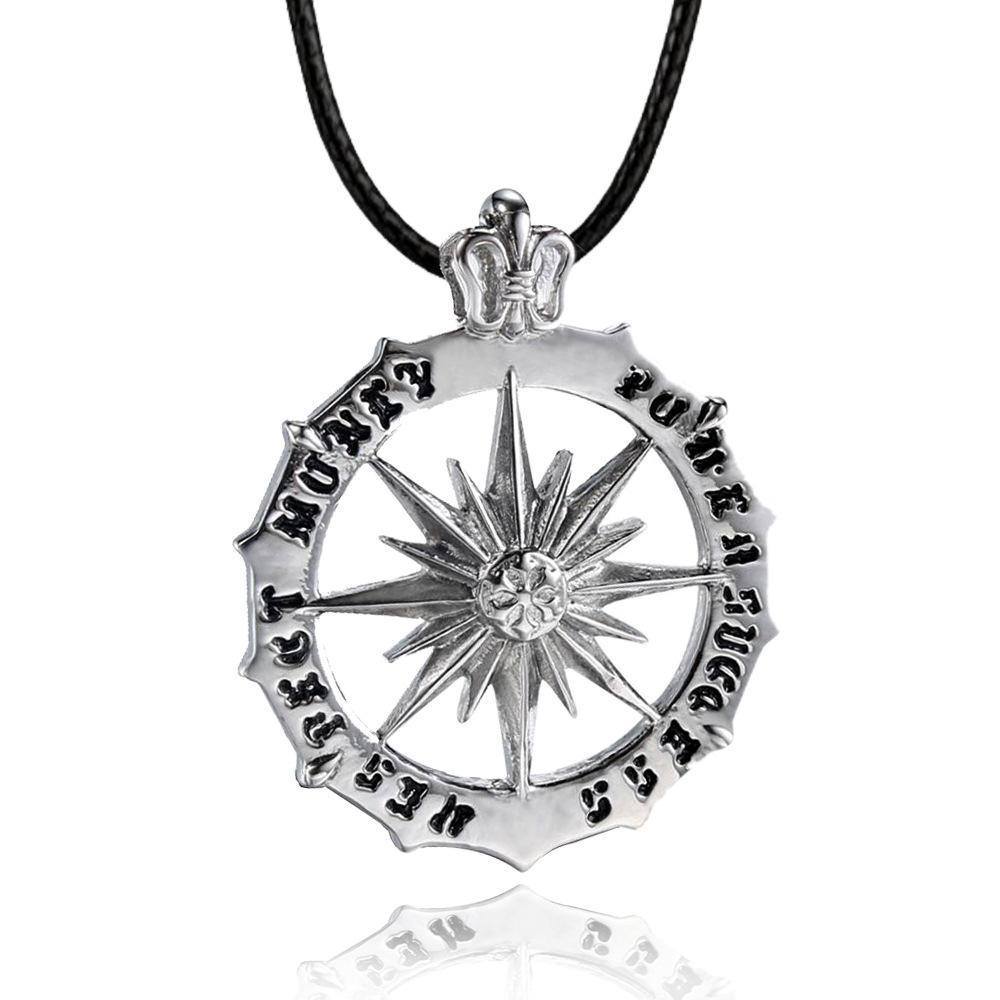 Fashionable Round Brand Necklace Korean Edition Fashion Trendy Men's Jewelry