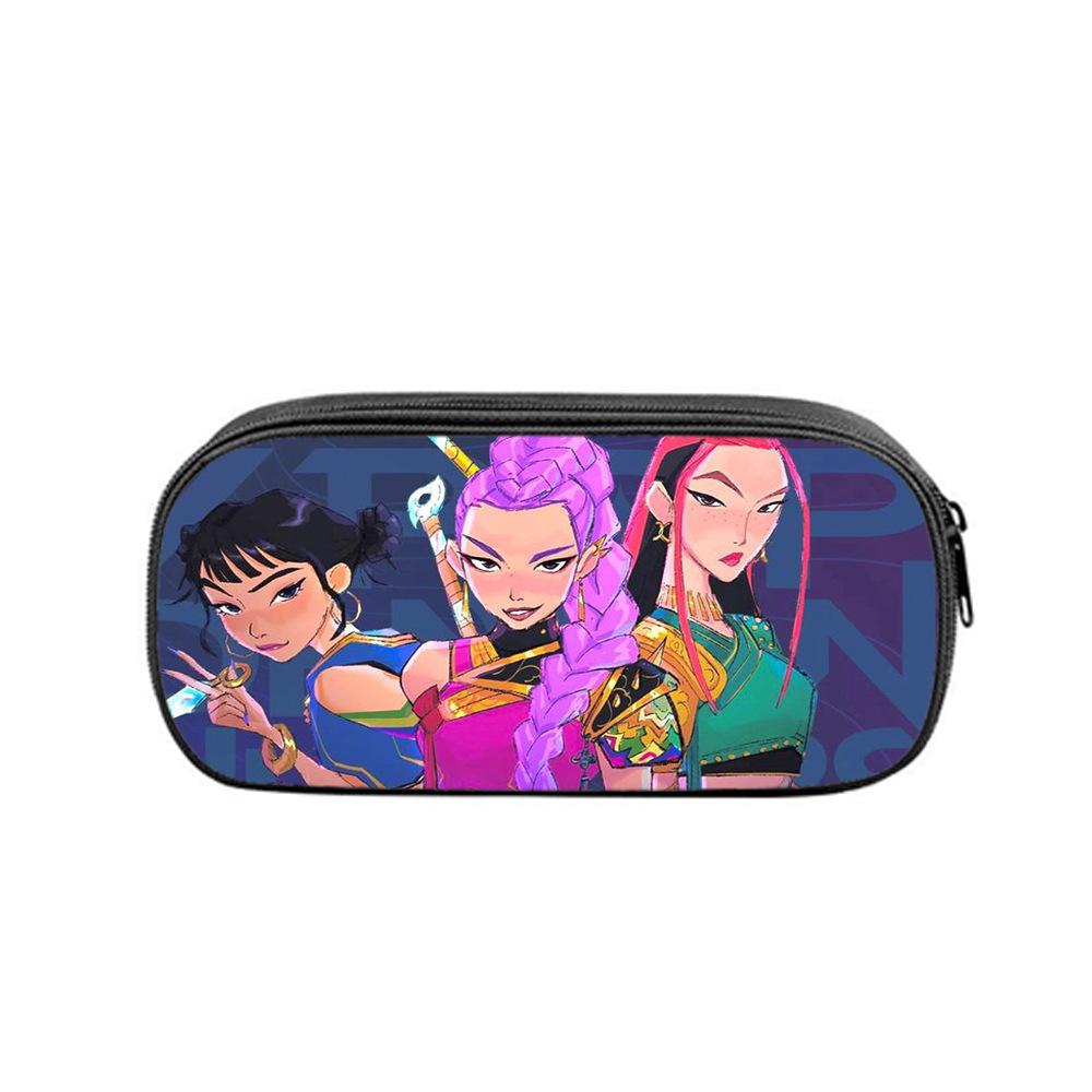 Huntrix Kpop student print pencil bag Kpop witch hunting girl group student storage stationery bag pencil bag KTY