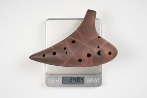 TNG Ocarina [Brown / 12-Hole / AC] Single (with dedicated case) High-Quality Ocarina for Wind Instruments, Purple Sand