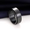 Huitan Fashion Stainless Steel Rings for Men Accessories Men's Simple Band Rings