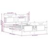 Bed Frame without Mattress Sonoma Oak Finish 150 x 200 cm Wood Based Material