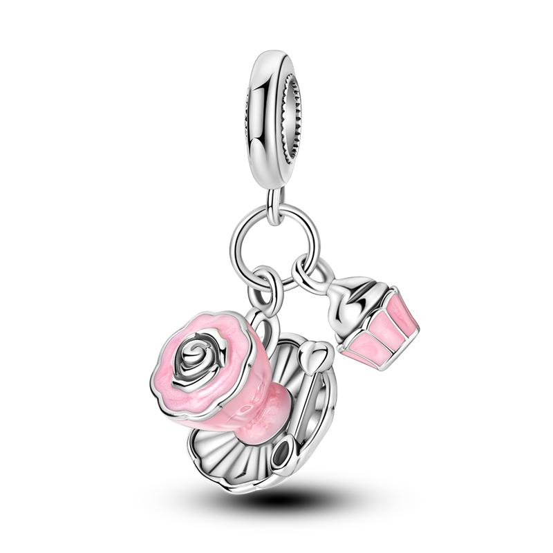 Copper Heart Mom Dangle Dream Catcher Charm Bead Charms Compatible With 4MM Hole Diamete Bracelets Do It Yourself Jewellery for Women Gift Accessories