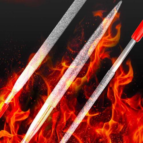 Bestgle Diamond File Set, Metal and Woodworking Sharpener, 10-Piece Set of Diamond Metalworking Files, Titanium Sharpener, for Metal, Woodworking, and