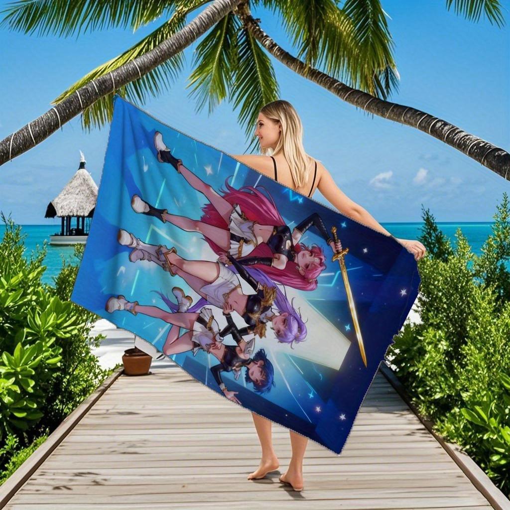 Kpop Theme Beach Towel, Quick Dry Soft Swimming Towel for Beach, Pool, Bath & Yoga, Cute Kpop Merch Pattern, Ideal Gift for Kpop