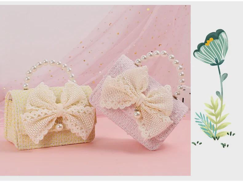 Winter Pearl Bow Princess Handbag: Cute, Versatile Crossbody Coin Purse