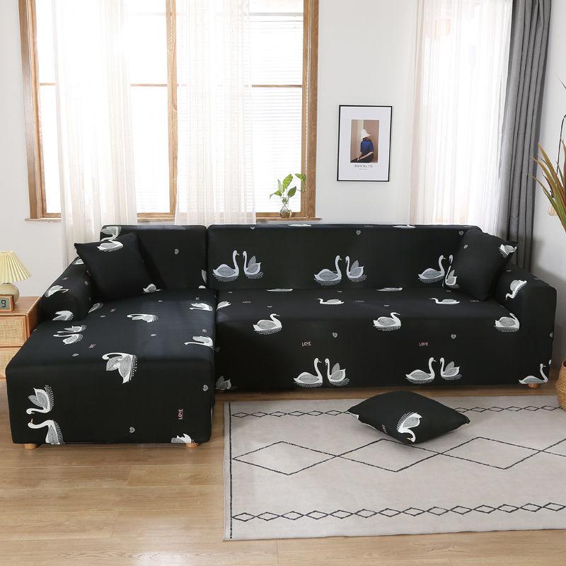 Floral Pattern Sofa Cover Slipcovers Elastic All-inclusive Couch Case for L Shape Sofa Loveseat Chair L-Style Sofa Case