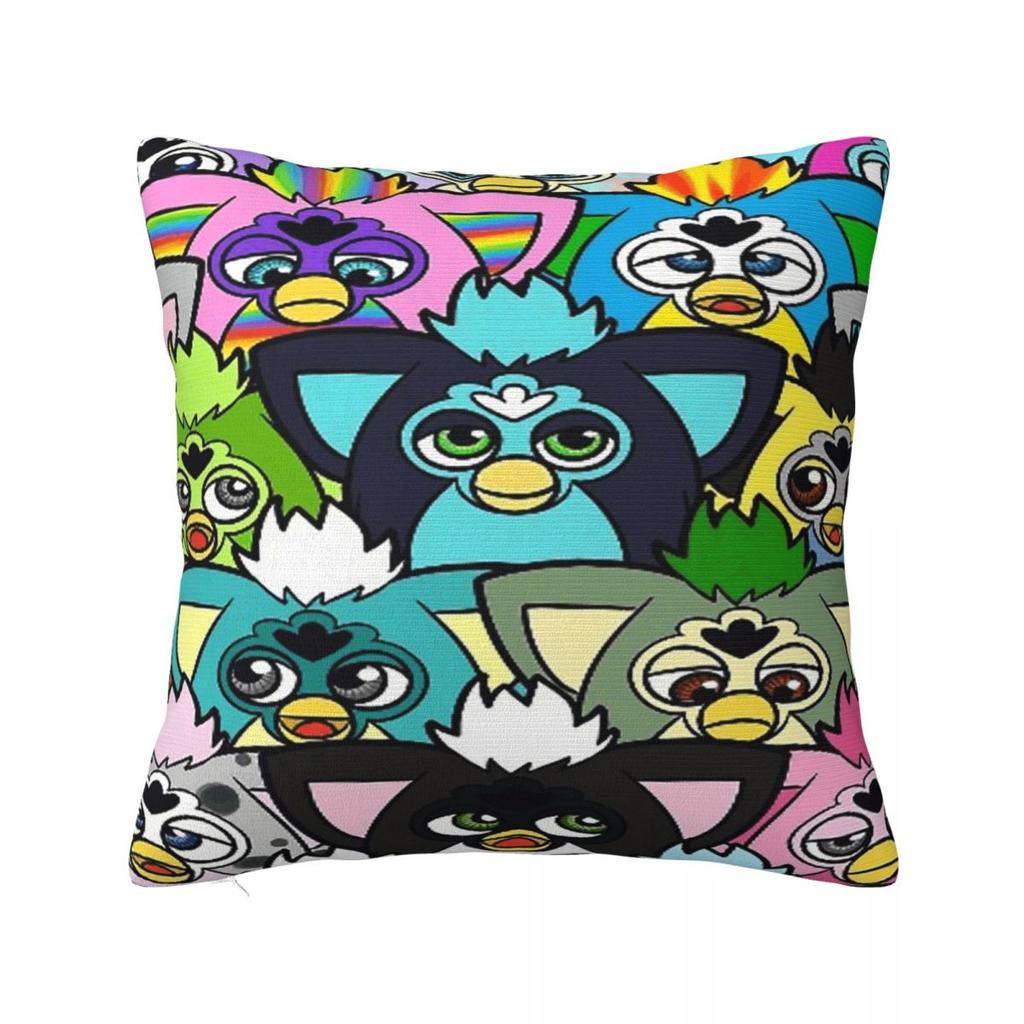 Nightmare Furby Cartoon Robot Toys  Square Pillowcase Cushion Cover Pillow Case Throw Pillow Cover for Home Bedroom Car