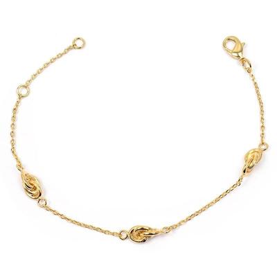 [M8870] - Gold Plated Bracelet 'Forçat Double Antillais' Gold - 9x5 Mm