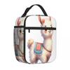 Bestselling Cute Baby Llama With Blanket Whimsical Illustration Oversized Commuter Lunch Bag Car Travel Insulated Snack Tote