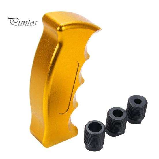 Forged Metal Gear Knob Universal Car Shift Knob, Pistol Grip Aluminum Stick Replacement Stick, Weighted Manual Shifter Handle with 3 Adapters