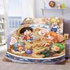 One Piece Anime Flannel Blanket Soft Warm Plush Cozy Throw Blanket for Bed Couch Sofa Lightweight Winter Gift Decor -QJY