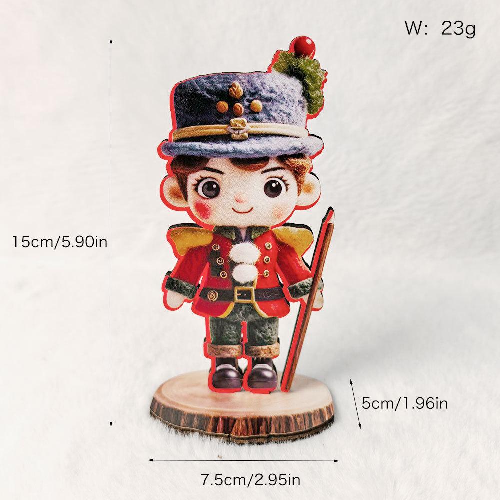 New Wooden Christmas Desktop Ornament: Snowman, Santa, Gingerbread Man Decorations