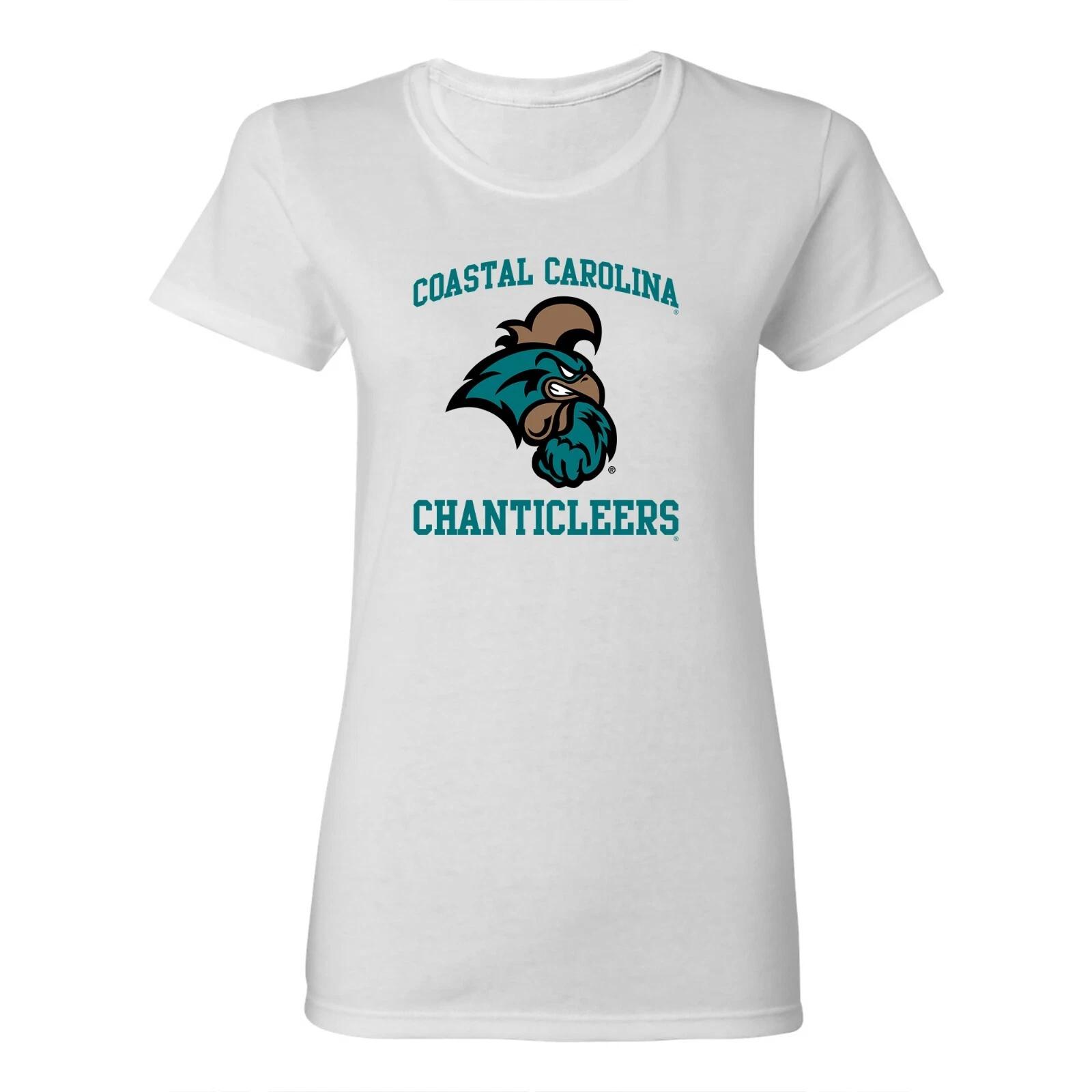 Coastal Carolina Chanticleers Arch Logo Women s T-Shirt - White M