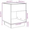 Nightstand with Infinity LED Gray Sonoma 40x40x50 cm