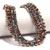 1 Strand 4 6 8mm Faceted Crystal Beads Gold Grey Glass Loose Spacer Beads For Jewelry Making DIY Bracelet Necklace Accessories