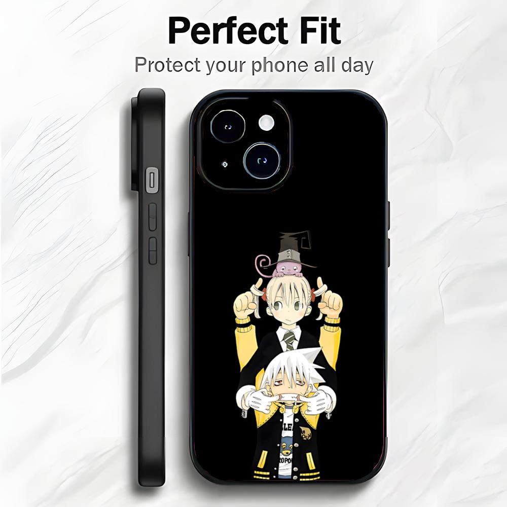 Cool Dynamic Japanese Anime S-Soul Eater Phone Case Phone Case Soft Packaging Lightweight For iPhone17 16 15 14 13ProMax