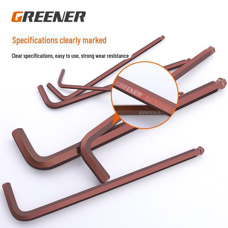 Zestaw kluczy sześciokątnych/śrubokrętów Green Forest S2