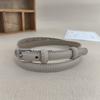 Buckle Solid Square Color Leather Thin Waist Belts Fashionable Gifts Casual
