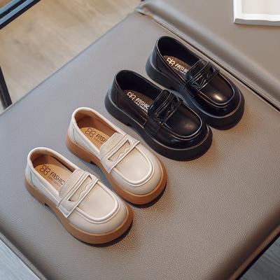 Chaussures en Cuir pour Filles pour Fête Mariage Mocassins Simples Noirs Unis Enfants UK Uniforme Chaussures d'École Mocassins pour Enfants 2025 Quatre Saisons