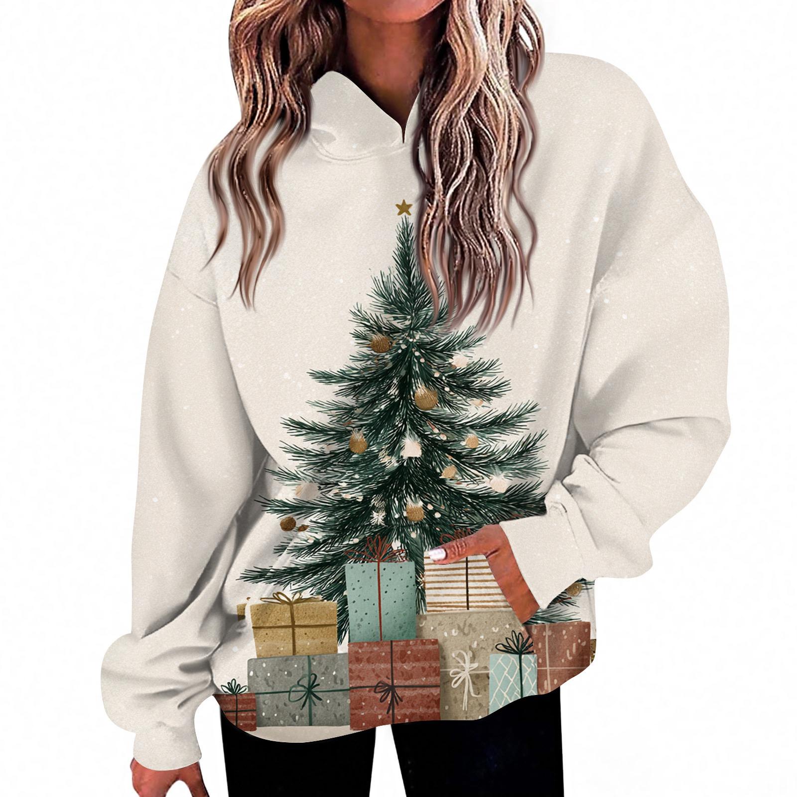 

Женская мода Повседневный топ с V-образным вырезом и длинными рукавами с принтом XL белый