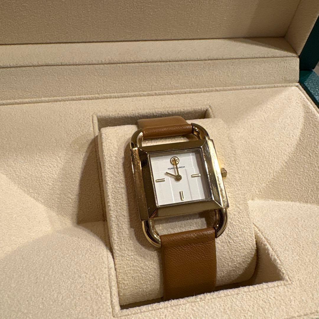 Used TORY BURCH TBW7200 Analog Watch Gold/Brown