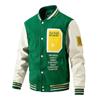Baseball Coat Jacket Men's  And Winter New Casual Color Inserted Wool Coat