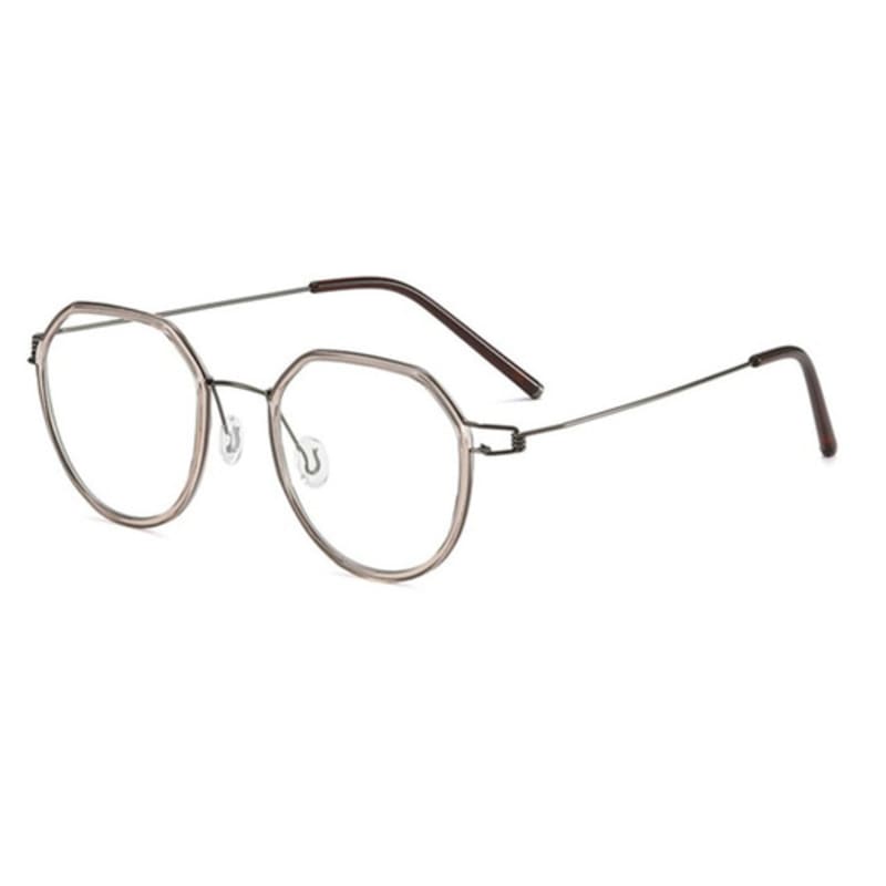 LOOKING4U Neo Retro 2254 Ultralight No-Screw Glasses Frame Tint Brown