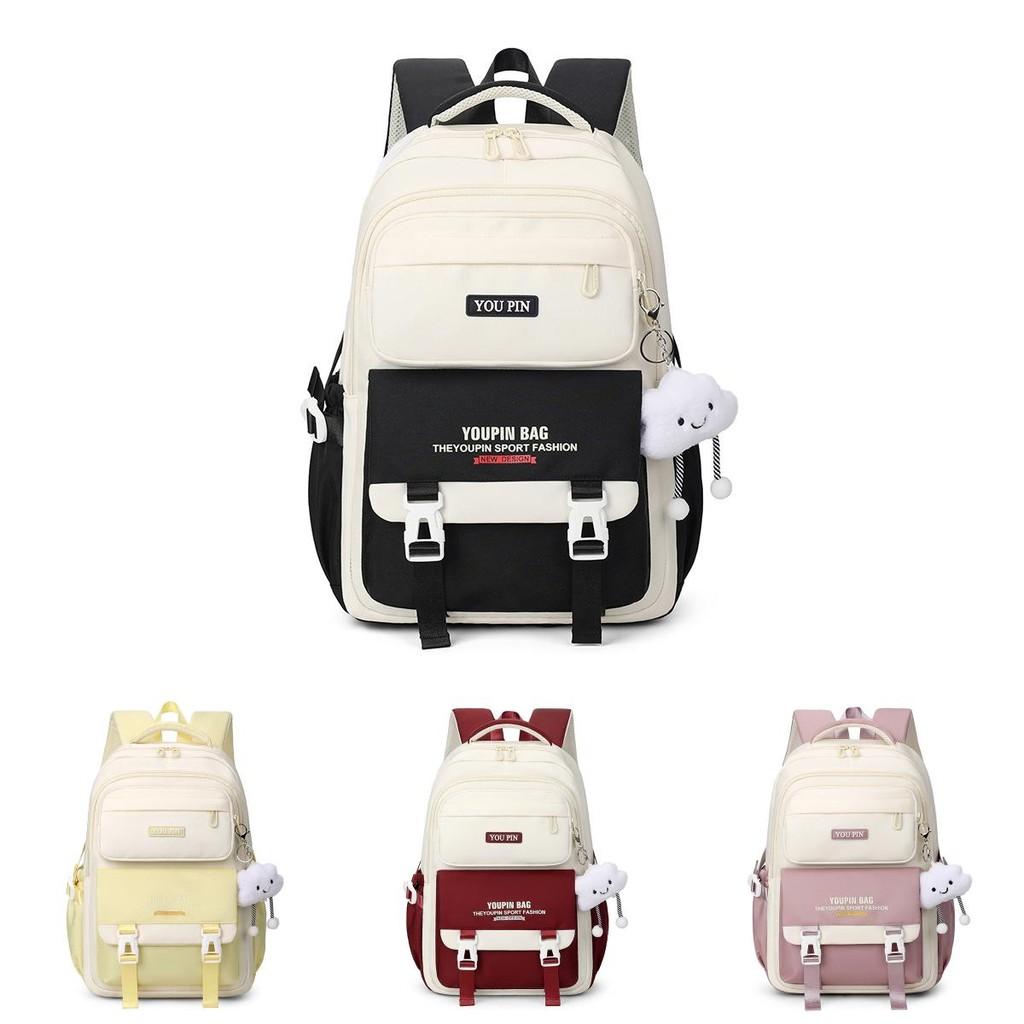 Letter Backpack Printed Large Capacity Anti Splashing Water Student Schoolbag