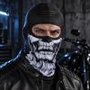 Cold Weather Neck Gaiter Skull Print Face Mask for Motorcycle Riding, Windproof Velvet Ski Balaclava, Cover Outdoor Sports Cycling Thermal