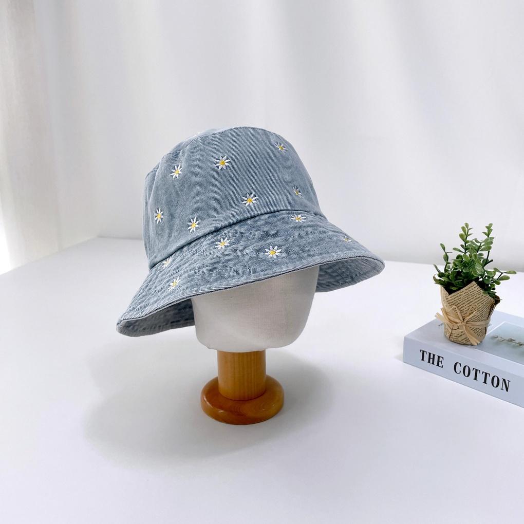 Women's and Men's Daily Denim Flower Bucket Hat